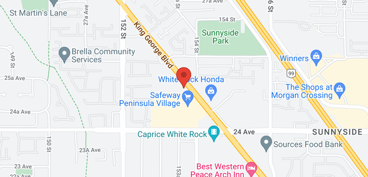 map of 402 2511 KING GEORGE BOULEVARD